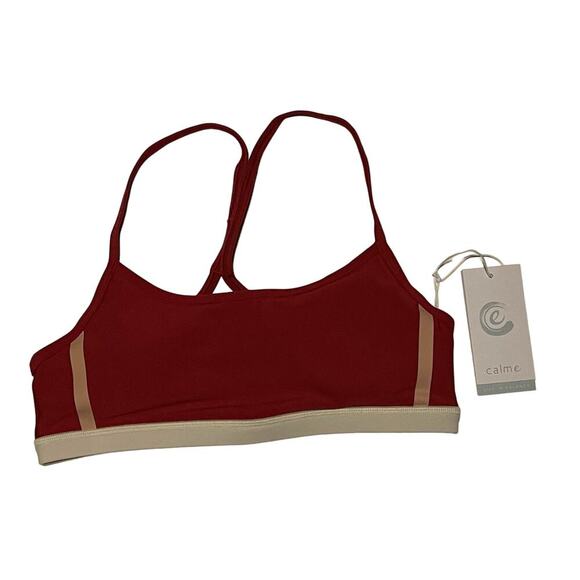 Johnny Was Calme Other - Johnny Was Calme Cross Back Cami Sports Bra in Red M Med NWT